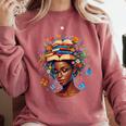 Month Honoring Past Inspiring Pride Melanin Book Comfort Colors Sweatshirt Orchid