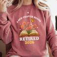 A New Chapter Begins Retired 2026 Floral Book Butterfly Tee Comfort Colors Sweatshirt Orchid A New Chapter Begins Retired 2026 Floral Book Butterfly Tee Comfort Colors Sweatshirt Orchid