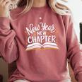 New Year New Chapter Happy New Year 2025 Book Premium Comfort Colors Sweatshirt Orchid New Year New Chapter Happy New Year 2025 Book Premium Comfort Colors Sweatshirt Orchid