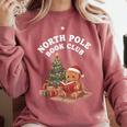 North Pole Book Club Gingerbread Christmas Reading Comfort Colors Sweatshirt Orchid North Pole Book Club Gingerbread Christmas Reading Comfort Colors Sweatshirt Orchid