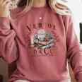 North Pole Book-Club Hot Cocoa Served Daily Christmas Book Comfort Colors Sweatshirt Orchid North Pole Book-Club Hot Cocoa Served Daily Christmas Book Comfort Colors Sweatshirt Orchid
