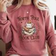 North Pole Book Club Hot Cocoa Served Daily Librarian Xmas Comfort Colors Sweatshirt Orchid North Pole Book Club Hot Cocoa Served Daily Librarian Xmas Comfort Colors Sweatshirt Orchid