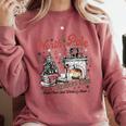 North Pole Book Club Book Lover Bookish Bookworm Christmas Comfort Colors Sweatshirt Orchid