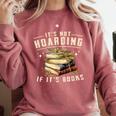 Not Hoarding If It's Books Reader Book Nerd Book Reading Comfort Colors Sweatshirt Orchid