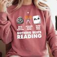 Nothing Beats Reading Bookworm Librarian Book Nerd Comfort Colors Sweatshirt Orchid Nothing Beats Reading Bookworm Librarian Book Nerd Comfort Colors Sweatshirt Orchid