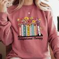 Occupational Therapy Wildflower Book OT Therapist Assistant Comfort Colors Sweatshirt Orchid Occupational Therapy Wildflower Book OT Therapist Assistant Comfort Colors Sweatshirt Orchid