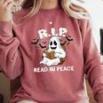 October Reading And Library Awareness Books And Boos Comfort Colors Sweatshirt Orchid October Reading And Library Awareness Books And Boos Comfort Colors Sweatshirt Orchid
