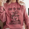 Off To The Bookstore Reading Bookworm Comfort Colors Sweatshirt Orchid