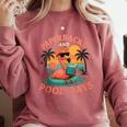 Paperbacks And Pool Days Flamingo Reading Summer Vibes Books Comfort Colors Sweatshirt Orchid