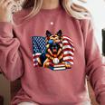Patriotic German Shepherd Dog Books Baseball American Flag Comfort Colors Sweatshirt Orchid Patriotic German Shepherd Dog Books Baseball American Flag Comfort Colors Sweatshirt Orchid
