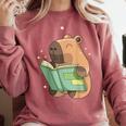 Pet Capybara Is Reading Library Capy Word Book Day Teacher Men Women Kids Comfort Colors Sweatshirt Orchid Pet Capybara Is Reading Library Capy Word Book Day Teacher Men Women Kids Comfort Colors Sweatshirt Orchid