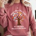 Please Save The Earth It's The Only Planet With Books Comfort Colors Sweatshirt Orchid Please Save The Earth It's The Only Planet With Books Comfort Colors Sweatshirt Orchid