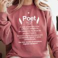 Poetry Poem Author Literature Book Lover Book Worm Poet Comfort Colors Sweatshirt Orchid