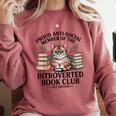 Proud Introverted Book Club Anti Social Reader Pet Cat Comfort Colors Sweatshirt Orchid
