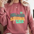 In My Published Author Era Cute Book Lover Writer Retro Tee Comfort Colors Sweatshirt Orchid In My Published Author Era Cute Book Lover Writer Retro Tee Comfort Colors Sweatshirt Orchid