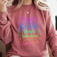 I Put My Book Down To Be Here Whimsical Graphic For Readers Comfort Colors Sweatshirt Orchid