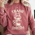 Raccoon Bookworm Readers Library Smut Reader Spicy Book Romance Rash Reader Social Club Comfort Colors Sweatshirt Orchid