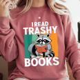 Raccoon Smutty Book Lover Spicy Romance Novels Women's Comfort Colors Sweatshirt Orchid