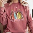 There Is No Such Thing As Too Many Books Lover Comfort Colors Sweatshirt Orchid