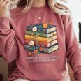 There Is No Such Thing As Too Many Books Reading Comfort Colors Sweatshirt Orchid