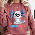 I Read Alotl Cute Axolotl Reading Book Lover Comfort Colors Sweatshirt Orchid