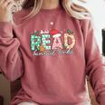 Read Banned Books Christmas Holiday Comfort Colors Sweatshirt Orchid