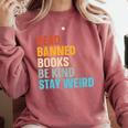Read Banned Books Be Kind Stay Weird Comfort Colors Sweatshirt Orchid Read Banned Books Be Kind Stay Weird Comfort Colors Sweatshirt Orchid