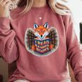 I Read Banned Books Sly Fox Reading Books Comfort Colors Sweatshirt Orchid I Read Banned Books Sly Fox Reading Books Comfort Colors Sweatshirt Orchid