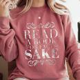 Read a Book For Facts Sake Librarian Comfort Colors Sweatshirt Orchid