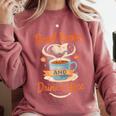 Read Books And Drink Coffee Cozy Book Lover Comfort Colors Sweatshirt Orchid Read Books And Drink Coffee Cozy Book Lover Comfort Colors Sweatshirt Orchid