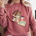 Read Books Drink Coffee For Women Comfort Colors Sweatshirt Orchid