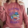 Read More Books Floral Book Reader Art Reading Lover Quote Comfort Colors Sweatshirt Orchid Read More Books Floral Book Reader Art Reading Lover Quote Comfort Colors Sweatshirt Orchid