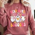 Read More Books Ghosts Reading Book Teacher Halloween Comfort Colors Sweatshirt Orchid