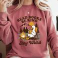 Read Books Be Kind Stay Weird Bookish Silly Goose Reading Comfort Colors Sweatshirt Orchid Read Books Be Kind Stay Weird Bookish Silly Goose Reading Comfort Colors Sweatshirt Orchid