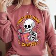 Read Books Lover Bookworm Cute Reading Just One More Chapter Comfort Colors Sweatshirt Orchid