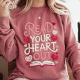 Read Your Cute Heart Out Teacher Librarian Love Reading Book Comfort Colors Sweatshirt Orchid Read Your Cute Heart Out Teacher Librarian Love Reading Book Comfort Colors Sweatshirt Orchid