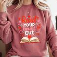 Read Your Heart Out Reading Book Lover Valentine Day Comfort Colors Sweatshirt Orchid Read Your Heart Out Reading Book Lover Valentine Day Comfort Colors Sweatshirt Orchid