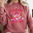 Read Your Heart Out Teacher Valentine Reading Book Lover Comfort Colors Sweatshirt Orchid