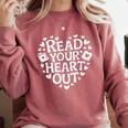 Read Your Heart Out Teacher Women Bookish Reader Book Lover Comfort Colors Sweatshirt Orchid Read Your Heart Out Teacher Women Bookish Reader Book Lover Comfort Colors Sweatshirt Orchid