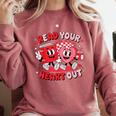 Read Your Heart Out Valentine's Day Retro Teacher Bookish Comfort Colors Sweatshirt Orchid Read Your Heart Out Valentine's Day Retro Teacher Bookish Comfort Colors Sweatshirt Orchid