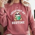 I Read Past My Bedtime Reading Sloth Book Lover Comfort Colors Sweatshirt Orchid