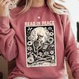 Read In Peace Skeleton Book Lover Bookworm Book Comfort Colors Sweatshirt Orchid