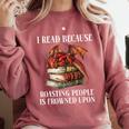 I Read Because Roasting People Is Frowned Upon Dragon Book Premium Tri-Blend Comfort Colors Sweatshirt Orchid I Read Because Roasting People Is Frowned Upon Dragon Book Premium Tri-Blend Comfort Colors Sweatshirt Orchid
