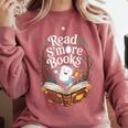 Read S'More Books Camping Outdoors Travel Campfire Comfort Colors Sweatshirt Orchid Read S'More Books Camping Outdoors Travel Campfire Comfort Colors Sweatshirt Orchid