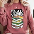 Read S'More Books Marshmallow Reading Smores Comfort Colors Sweatshirt Orchid