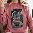 The Reader Tarot Card Book Dragon Romantasy Fantasy Bookish Comfort Colors Sweatshirt Orchid