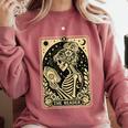 The Reader Tarot Card Book Lover Skeleton Reading Book Comfort Colors Sweatshirt Orchid The Reader Tarot Card Book Lover Skeleton Reading Book Comfort Colors Sweatshirt Orchid