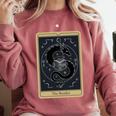 The Reader Tarot Card Mystic Dragon Book Magic Comfort Colors Sweatshirt Orchid The Reader Tarot Card Mystic Dragon Book Magic Comfort Colors Sweatshirt Orchid