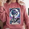 The Reader Tarot Card Reading Skeleton Skull Book Lover Comfort Colors Sweatshirt Orchid The Reader Tarot Card Reading Skeleton Skull Book Lover Comfort Colors Sweatshirt Orchid
