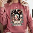 The Reader Tarot Card Shirt Bird Book Lover Bookworm Comfort Colors Sweatshirt Orchid